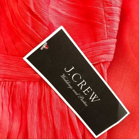 J. CREW COLLECTION NWT Silk Strapless Party Dress Size 2 in Coral Pink - Picture 9 of 16